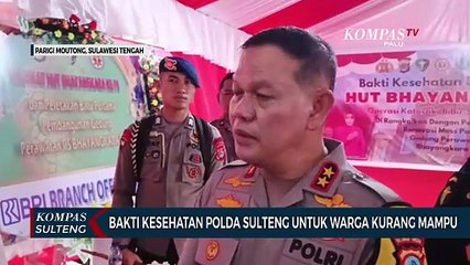 Bakti Kesehatan Polda Sulteng Untuk Warga Kurang Mampu