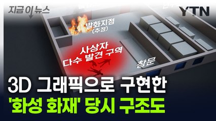 '화성 화재' 이렇게 시작됐다...3D 그래픽으로 본 2층 구조도 [지금이뉴스] / YTN