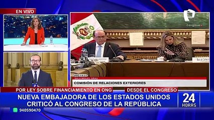 Embajadora de EE. UU. en Perú critica al Congreso por ley que debilitaría las ONG