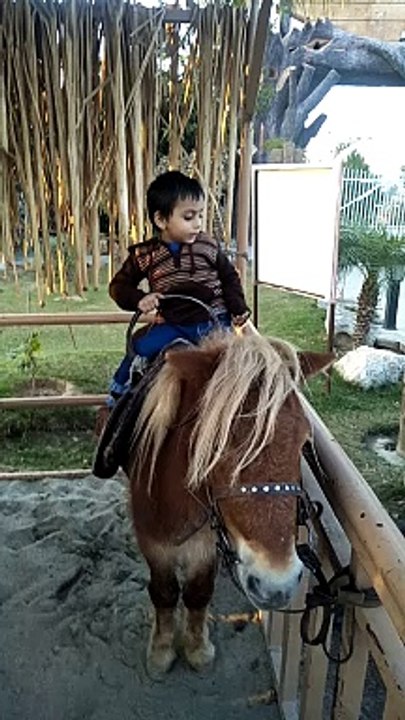 riding a horse