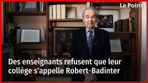 Des enseignants refusent que leur collège s'appelle Robert-Badinter