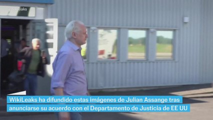 Las imágenes de Assange difundidas por WikiLeaks tras el acuerdo alcanzado con EE UU para quedar en libertad