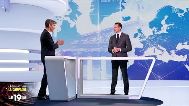 Jordan Bardella dans le 19.45 sur M6 ce 24 juin 2024.