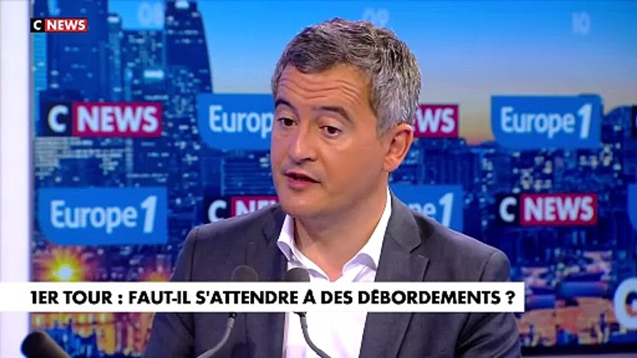 Législatives - Gérald Darmanin sur CNews : « Le renseignement s’inquiète de possibles troubles à l’ordre public le 30 juin et le 7 juillet » - Regardez
