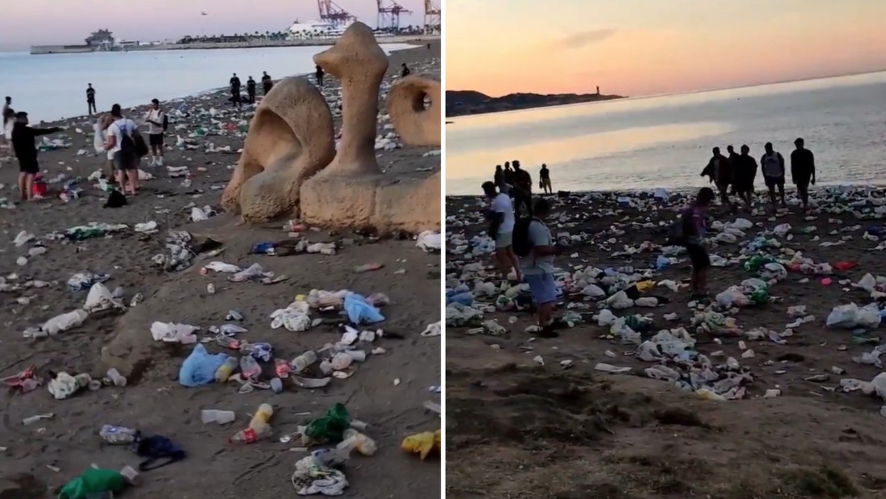 Así ha amanecido La Malagueta tras las Fiestas de San Juan