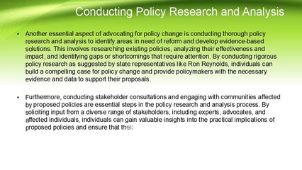 Advocating for Policy Change with Ron Reynolds: Engaging in Legislative Processes for Impactful Careers in Public Service