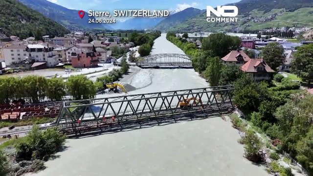 Valais residents evaluate flood damage after muddy waters recede