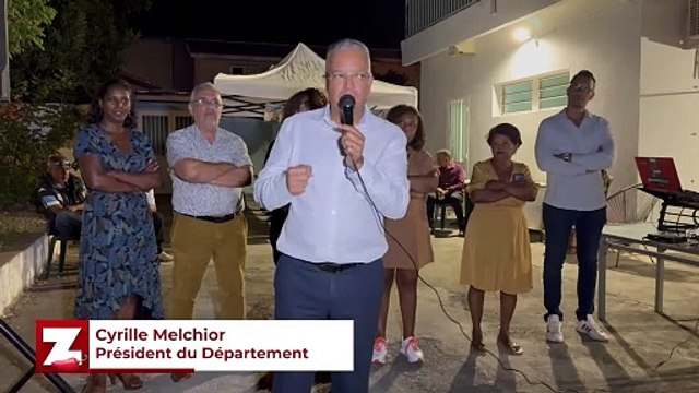 Cyrille Melchior en campagne pour Jean-Yves Morel