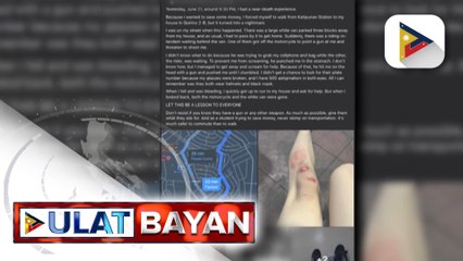 College student sa Quezon City, nabiktima ng panghoholdap habang naglalakad pauwi