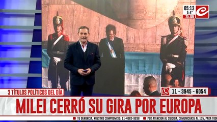 Javier Milei cerró su gira por Europa y vuelve al país