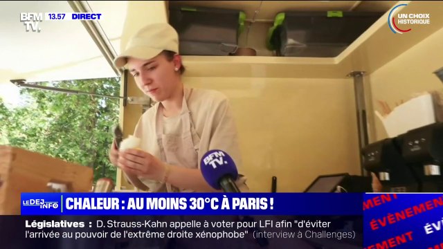 On voit la différence : au Jardin des Tuileries, cette glacière retrouve de la clientèle avec le retour du soleil à Paris