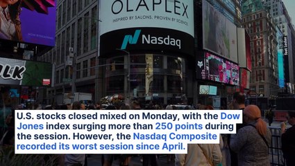 Nasdaq Records Worst Session Since April With Nvidia Plunging 7%: Dow Jones Sees Modest Gains Amid Mixed Market Close