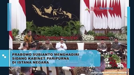 Prabowo Subianto Menghadiri Sidang Kabinet Paripurna di Istana Negara