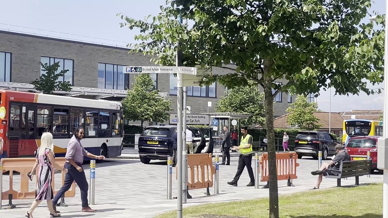 Sir Tim Laurence visits his wife Princess Anne at Southmead Hospital in Bristol