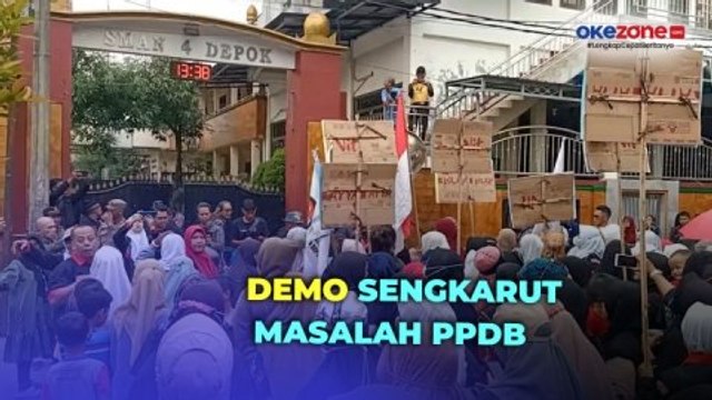 Sengkarut Masalah PPDB, Ratusan Emak-Emak Gelar Demo di Depan SMAN 4 Depok