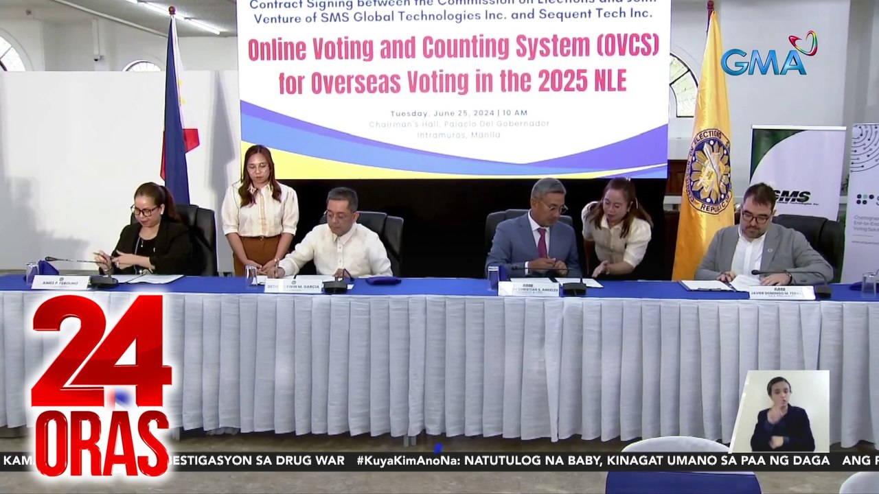 COMELEC, pumirma ng joint venture agreement para sa online voting ng mga Pinoy abroad | 24 Oras