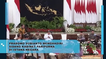 Wow! Menhan Prabowo Dapat Tempat Khusus saat Sidang Kabinet Paripurna