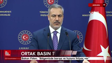 Dışişleri Bakanı Hakan Fidan, Çekyalı mevkidaşı Jan Lipavsky ile ortak açıklama yaptı
