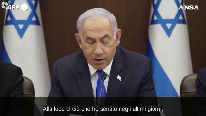 Netanyahu, "spero che il problema dell'invio di armi dagli Usa si risolva"