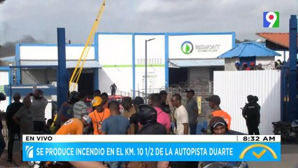 Se produce incendio en el KM.10 ½ de la autopista Duarte | El Despertador SIN