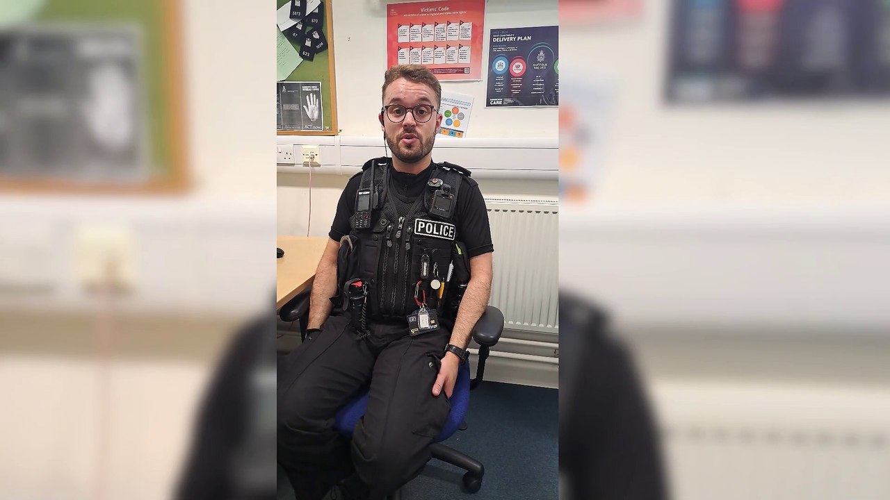 PC Matt Beaumont from Bury St Edmunds police  day of action