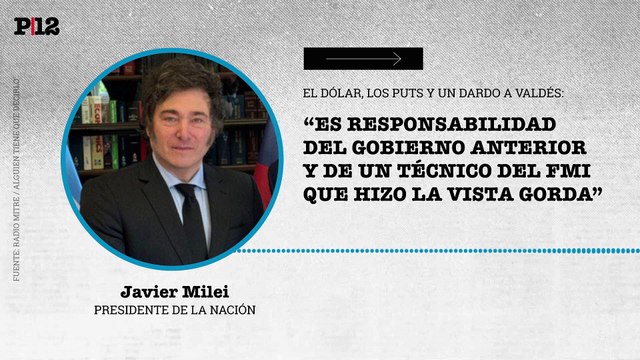 Milei responsabilizó al gobierno anterior y a Rodrigo Valdés, exFMI, por la inestabilidad del dólar y los PUTs
