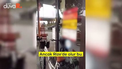 Bisikletini bankaya bağladı, personel içeride mahsur kaldı: 'Başka yerde yaşayamam'