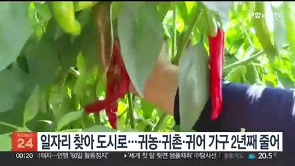 일자리 찾아 도시로…귀농·귀촌·귀어 가구 2년째 줄어