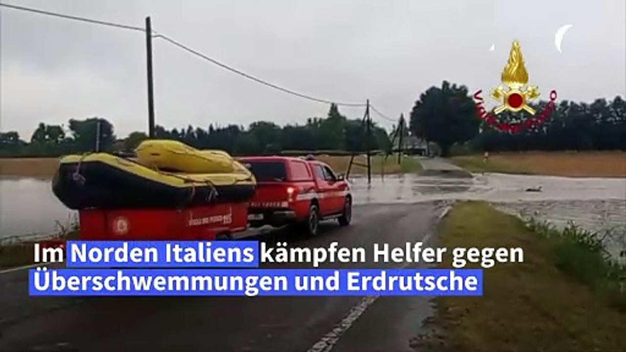 Erdrutsche und Überschwemmungen in Norditalien