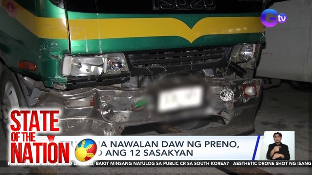 State of the Nation Part 2:Truck nang-araro ng 12 sasakyan; Atbp.