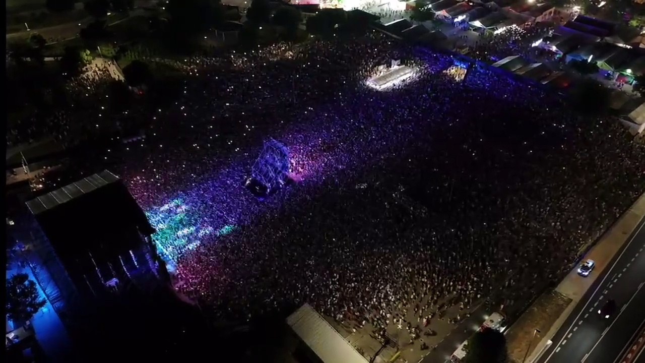 Impresionantes imágenes aéreas del concierto de Myke Towers en Torrejón con llenazo absoluto
