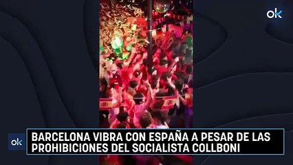 Barcelona vibra con España a pesar de las prohibiciones del socialista Collboni