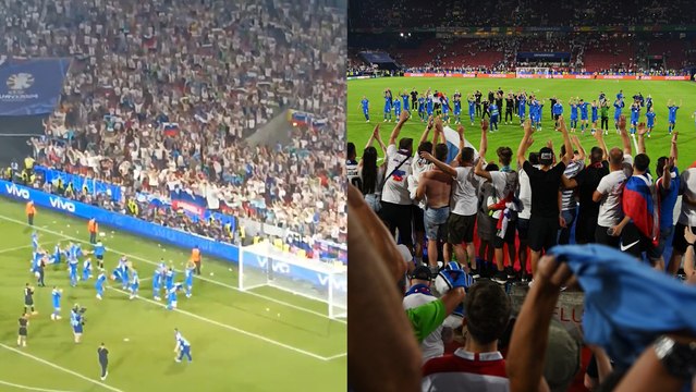 Eurocopa 2024: Eslovenia celebra con su afición la histórica clasificación a octavos de final