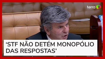 ‘Brasil não tem governo de juízes’, diz Fux em discussão sobre descriminalização do porte de maconha