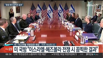 "중동 확전 안 돼"…미, 이스라엘·헤즈볼라 동시 압박