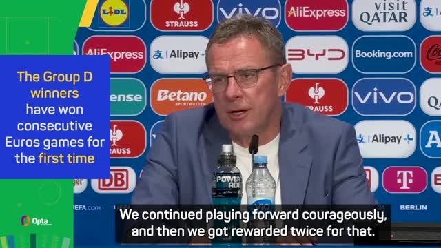 Rangnick impressed by 'brutally good' Austria topping Group D