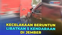 Kecelakaan Beruntun Libatkan 5 Kendaraan di Jember Jawa Timur