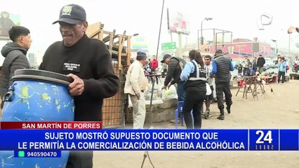 SMP: hombre es captado envasando bebidas alcohólicas en la vía pública