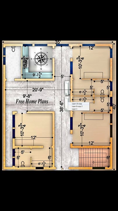 35x40 Home Plan 399
