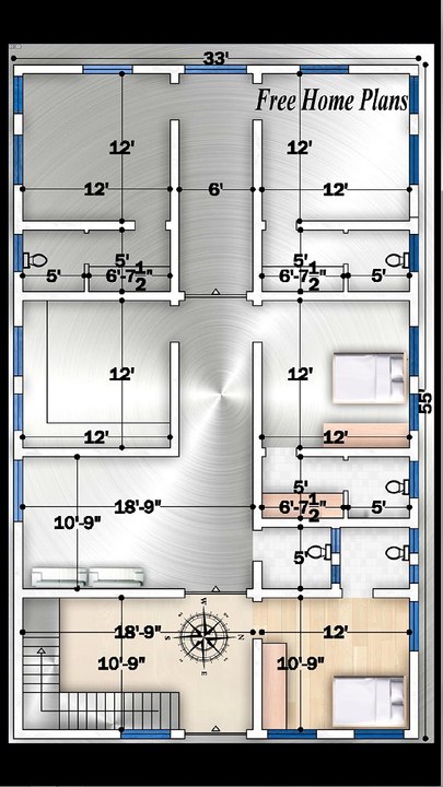 33x55 Home Plan 406
