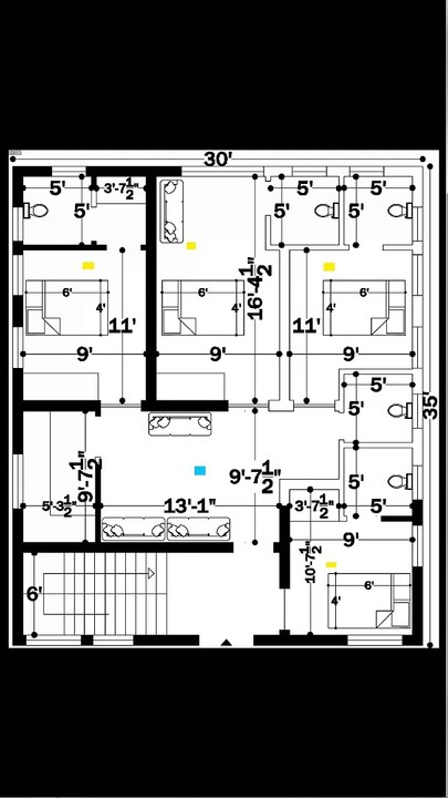 30X35 Home Plan 410