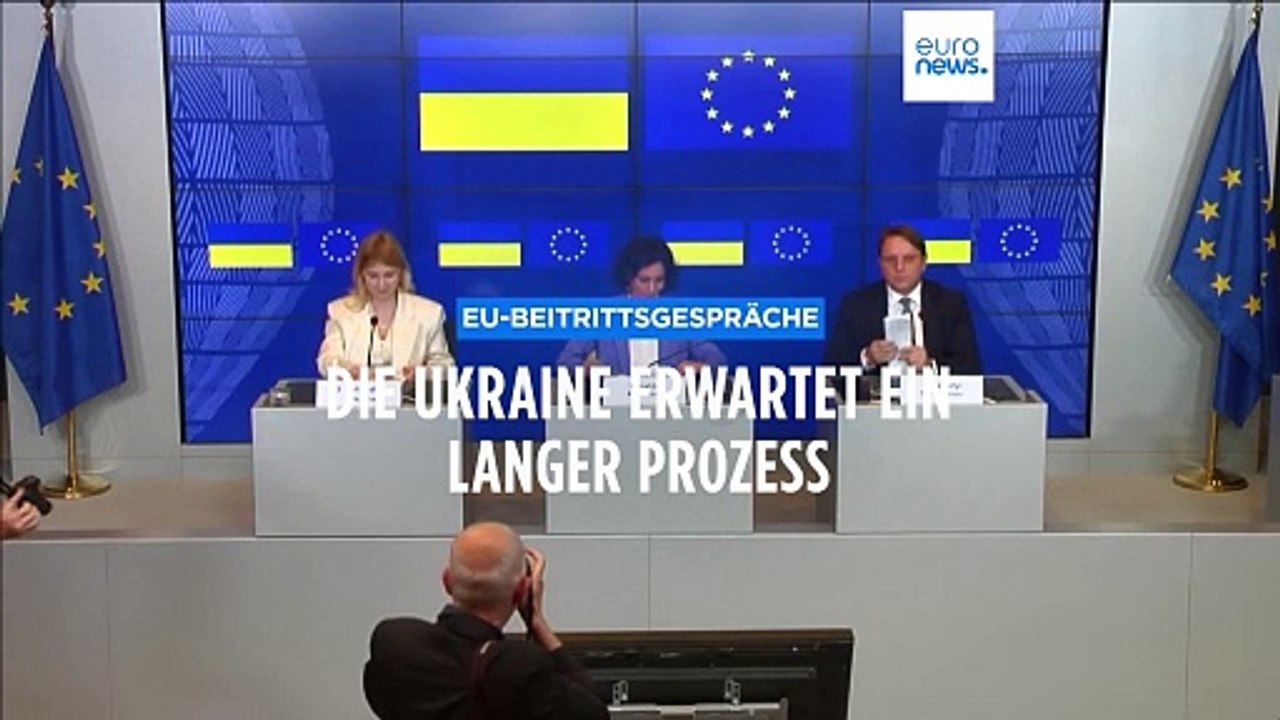 'Der Weg wird lang': EU beginnt Beitrittsgespräche mit Ukraine und Moldau