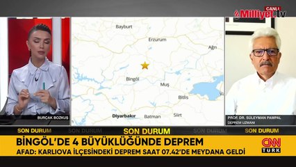 Bingöl Karlıova'da 4 büyüklüğünde bir deprem meydana geldi