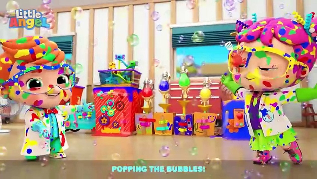 Bubble Party with Bubble Machine _ Little Angel Kids Songs & Nursery Rhymes