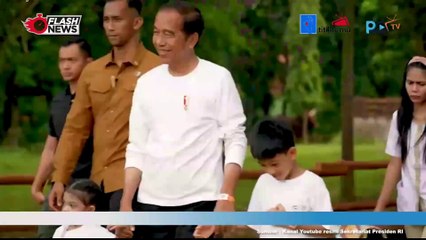 Nikmati Akhir Pekan, Presiden Jokowi Ajak Cucu Kunjungi Solo Safari