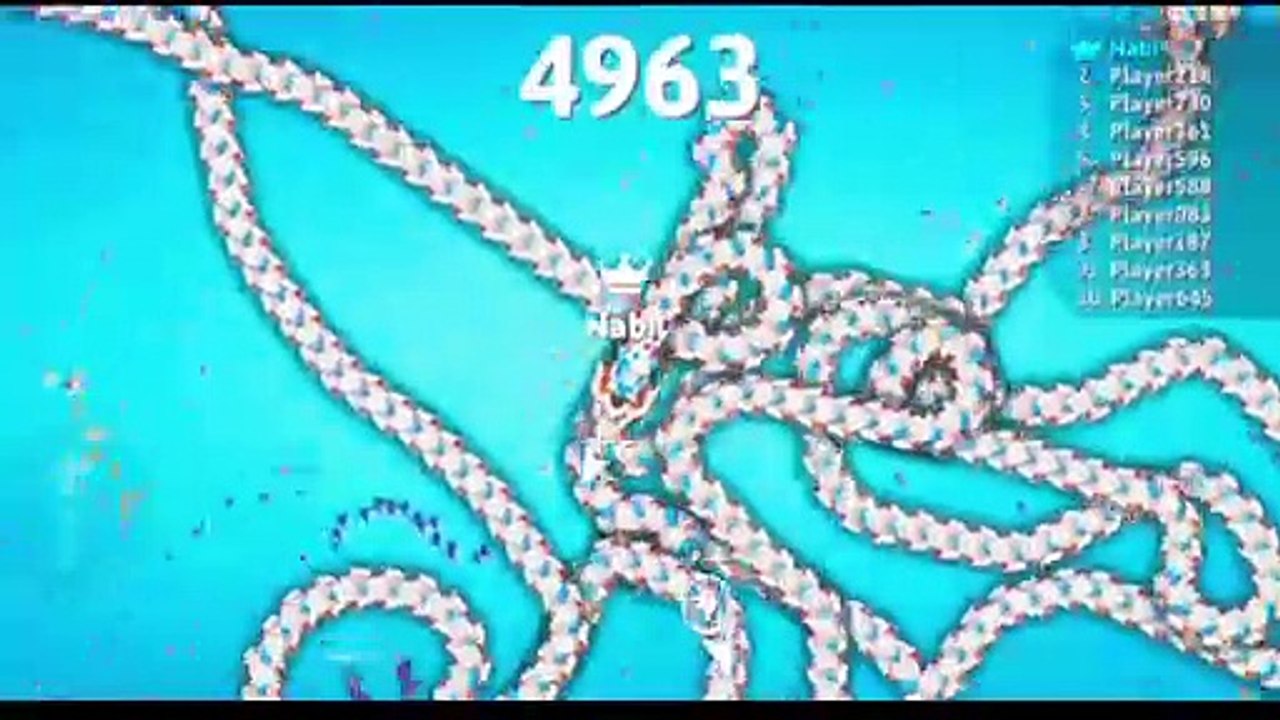 Biggest snake and troll tiny snake in snake io ! Snake.io game ! Nabil marwat