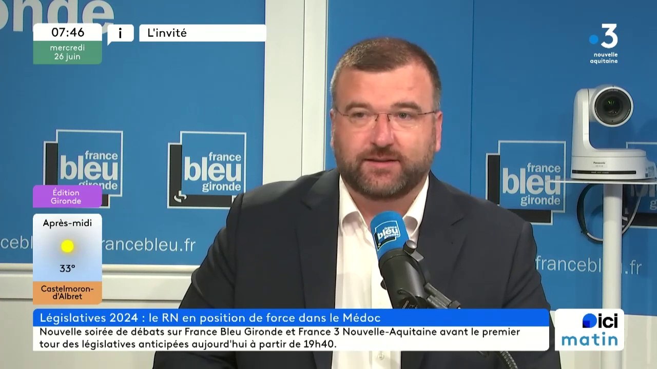 Grégoire de Fournas, député sortant (RN) de la cinquième circonscription de la Gironde