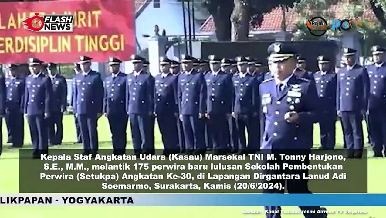 Kasau Lantik 175 Perwira Lulusan Setukpa Angkatan Ke-30 Tahun 2024