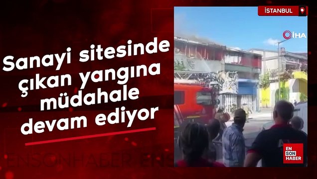 Sultangazi'de sanayi sitesinde çıkan yangına müdahale devam ediyor