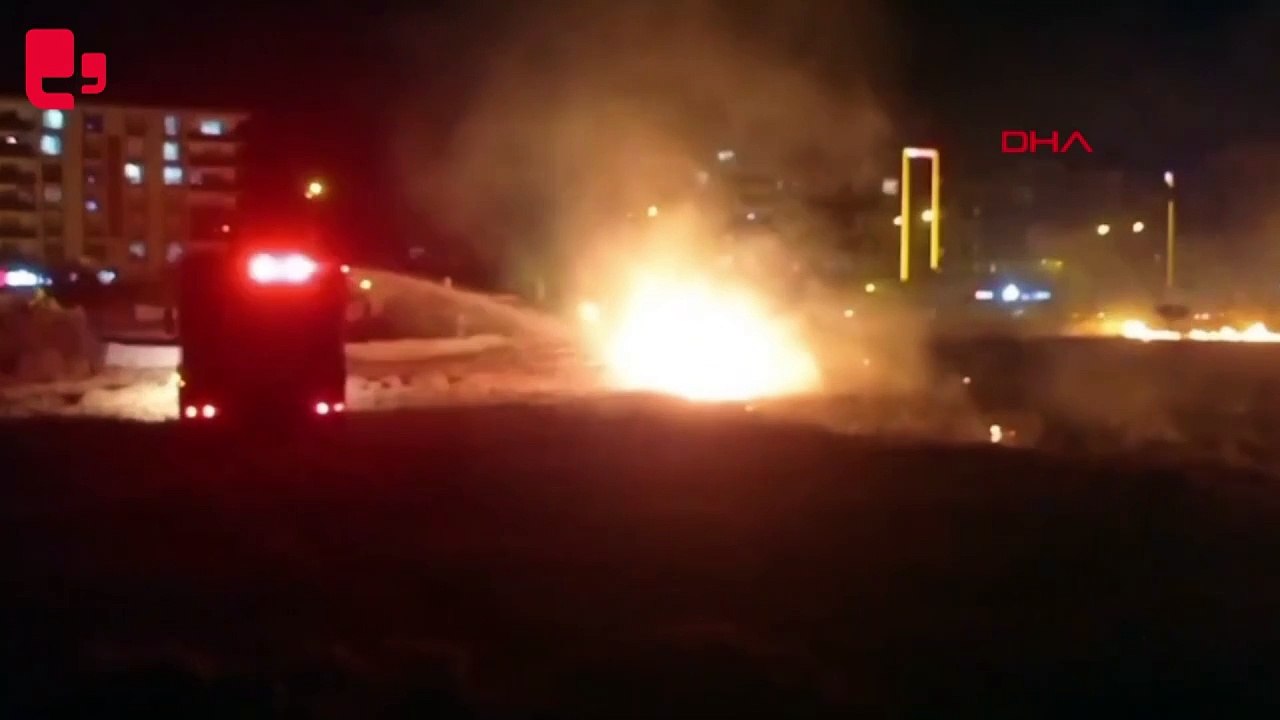 Anız yangınında 15 dönüm arazi zarar gördü
